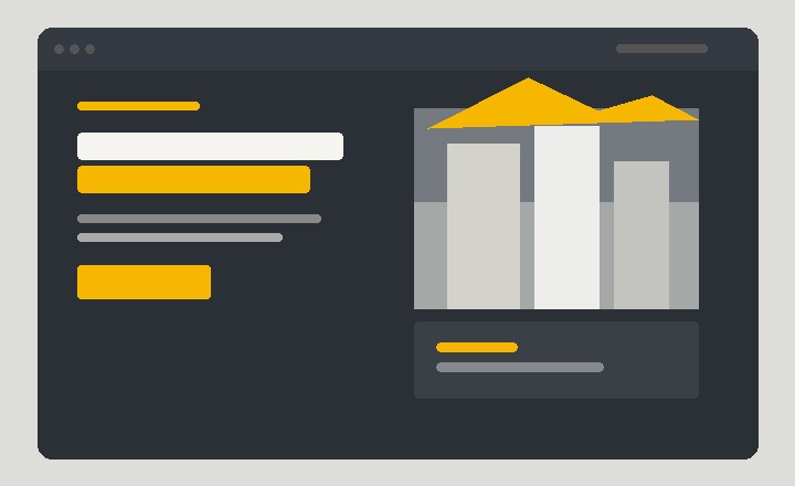 Abstract preview of a modern construction company website