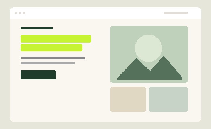 Abstract preview of a clean designer portfolio website