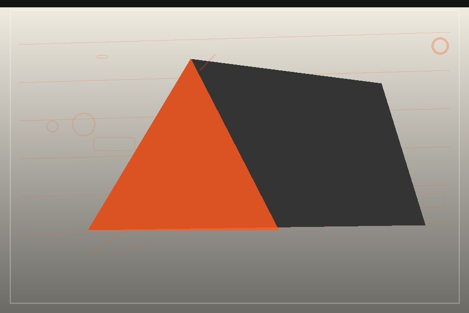 Abstract training rings and movement lines in orange